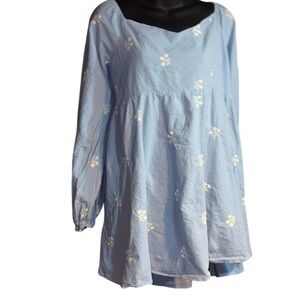 Lizzy Embroidered Mini Dress from Altar'd State 2x women’s blue